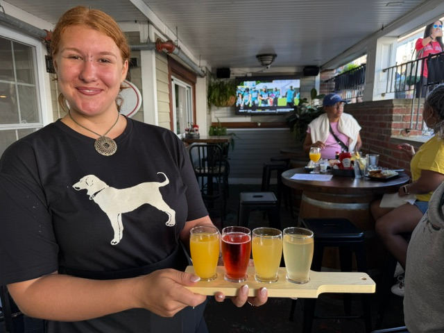 Black Dob Pub Mimosa Flight Breakfast in Oak Bluffs