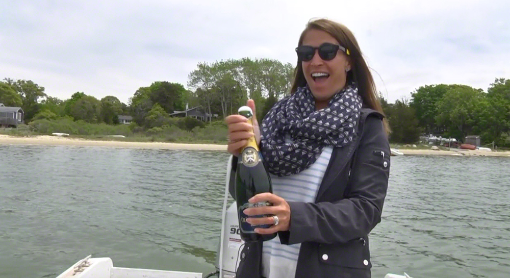 Champagne & Fresh Oysters From Cottage City Oyster Farm Martha's VineyRD