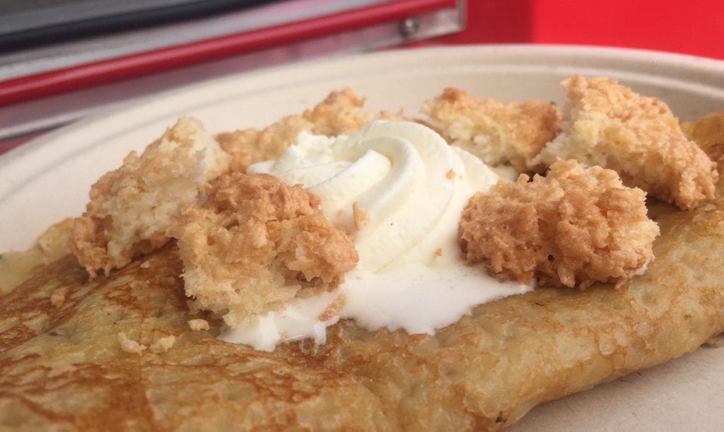 Martha's Vineyard Crêpes Crushed Coconut Meringue & Cream sweet Crêpe The Miller's Wife Food Truck