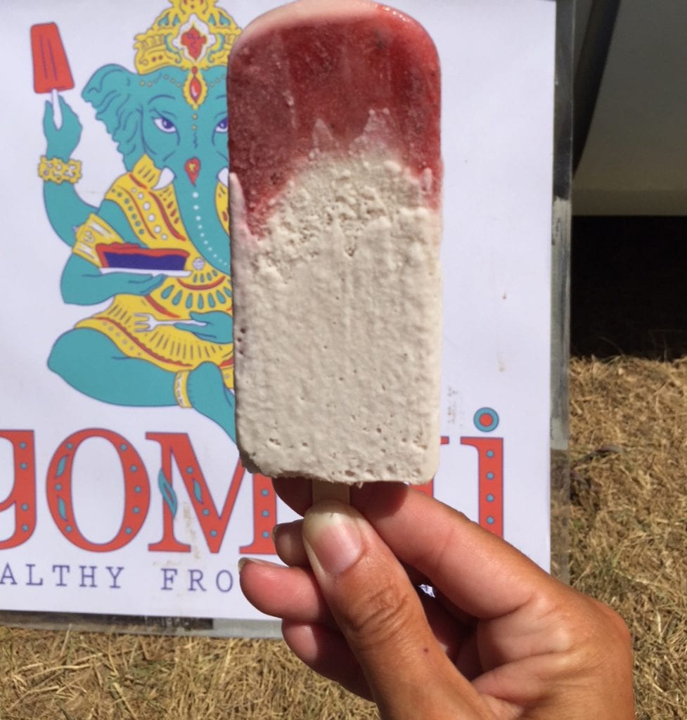 Yommi Healthy Frozen Treats Martha's Vineyard: Strawberry Basil Cream fresh strawberries, local honey and basil, coconut milk, MV Sea Salt, bananas, and vanilla