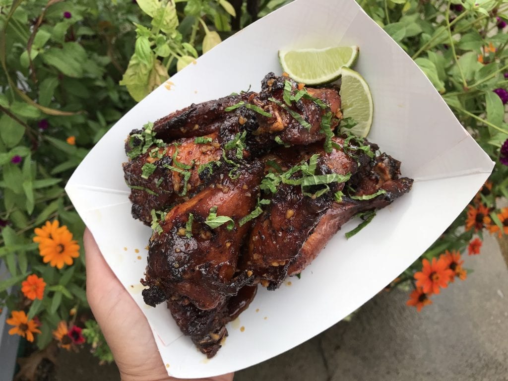 Oak Bluffs Lunch: Sea Smoke BBQ Lunch Honey Lime Wings Martha's Vineyard Restaurants