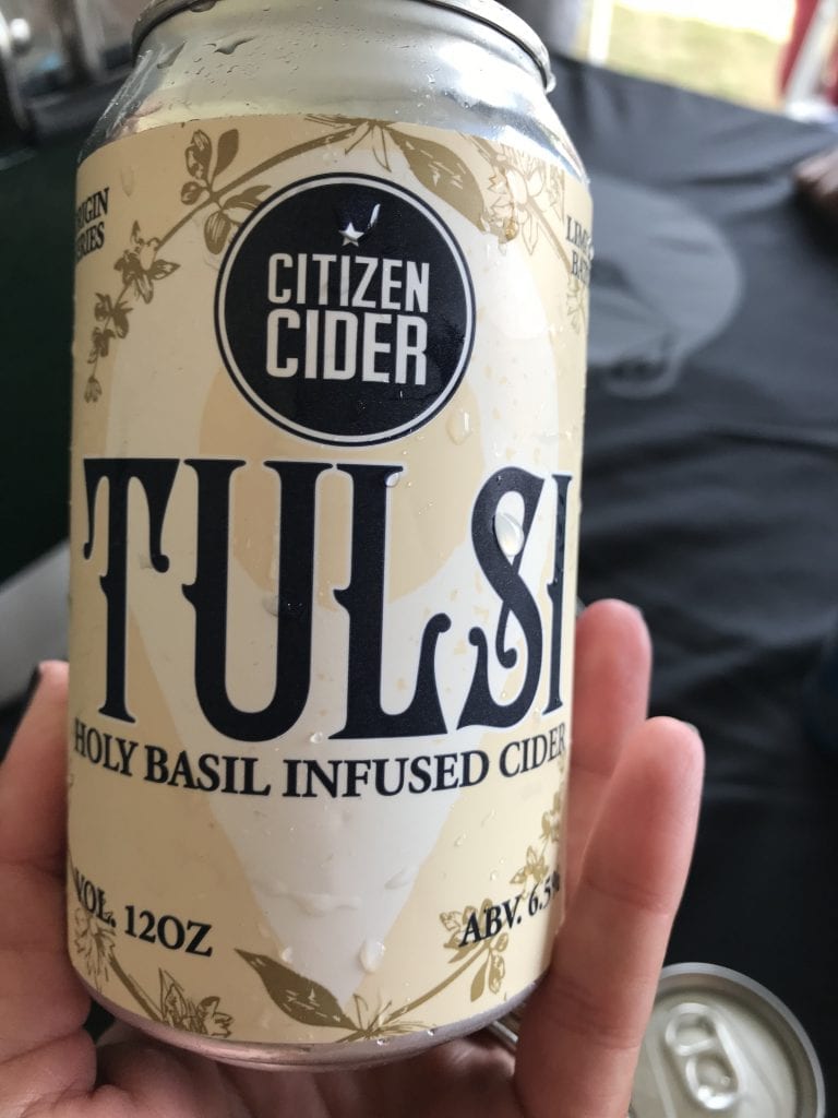 Citizen Cider's Tulsi Holy Infused Basil Cider Martha's Vineyard Craft Beer Festival
