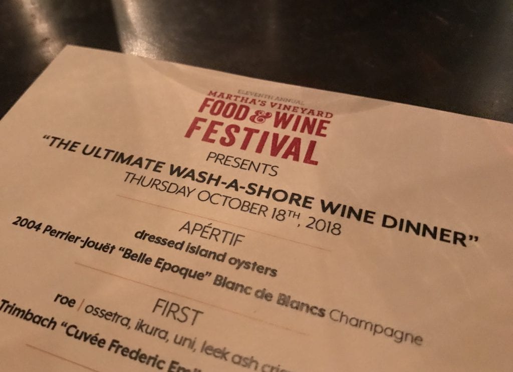 Wash A Shore Wine Dinner Wine Festival Martha's Vineyard