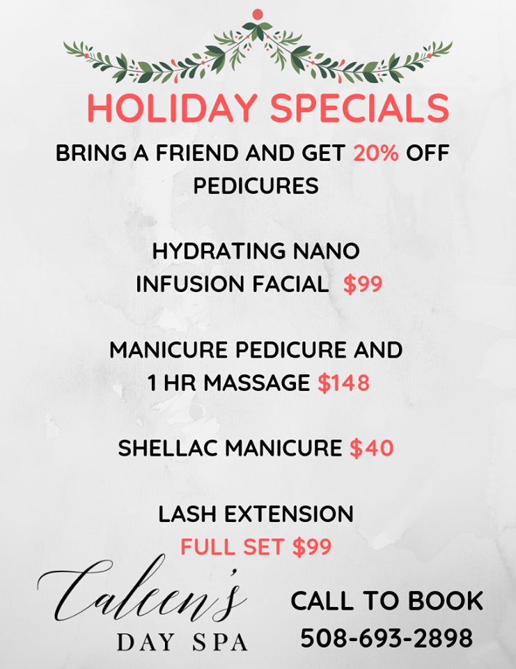 Caleen Day Spa Holiday Special Vineyard Haven