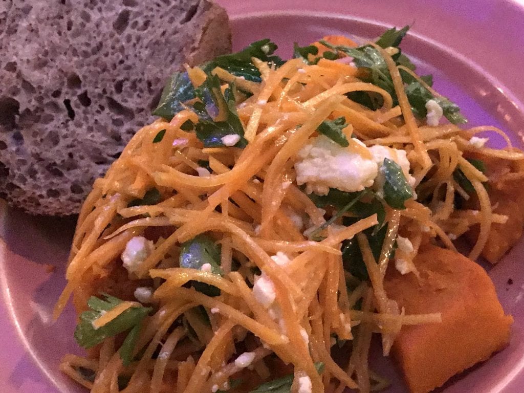 Ritz Kitchen Chef Takeover Series Marinated Mermaid Farm Feta with Morning Glory Farm Squash and Cinnamon Starship Toast