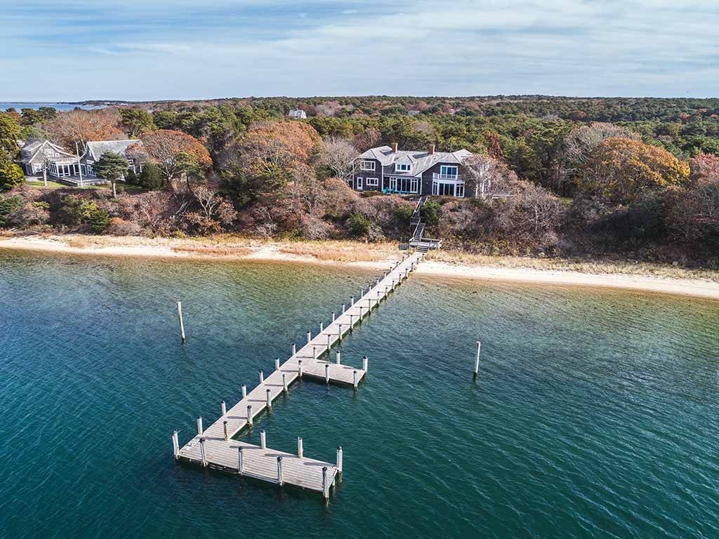 Martha's Vineyard Real Estate 2019 - Chappy Waterfront Home For Sale 44 Calebs Pond Edgartown MA 02539 Click here for details
