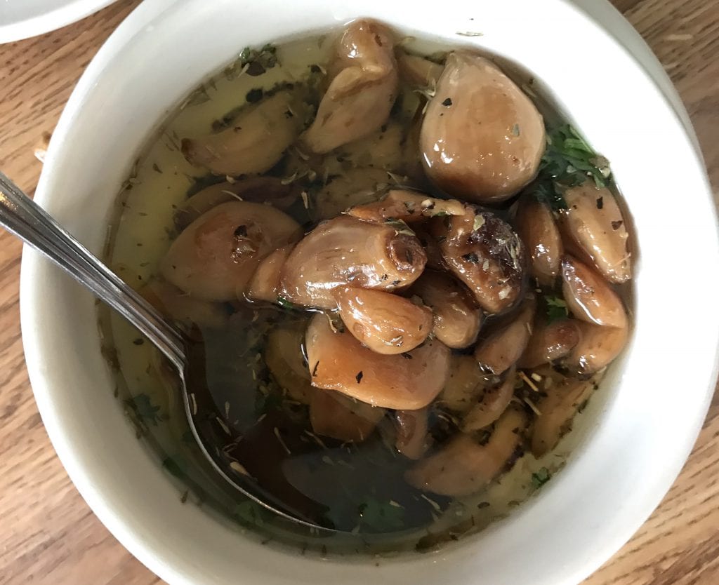 The Roasted Garlic Appetizer At Jimmy Seas Pan Pasta Italian Food Oak Bluffs Martha's Vineyard 