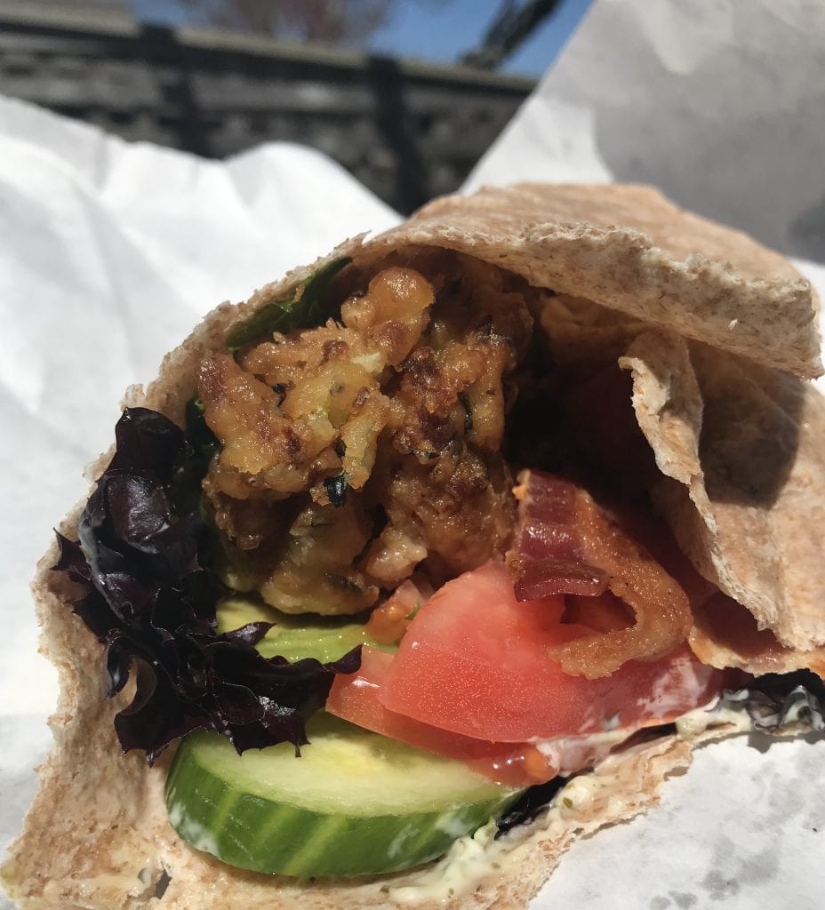 Zucchini Falafel At Life at Humphrey's Vineyard Haven Restaurant Food to Go
