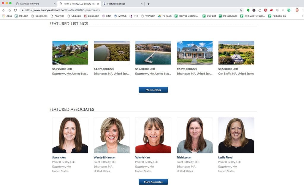 Point B Realty On Who's Who Of Luxury Real Estate Website 