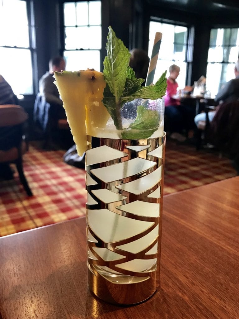 Roxana Bar Craft Cocktails The Roxana With Titos Vodka and Homemade Pineapple Ginger Soda Harbor View Hotel Edgartown