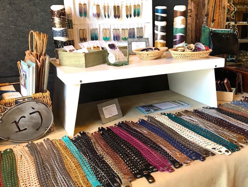 Pop Up Shop Edgartown Rebeccah J local artist handmade leather goods
Martha's Vineyard 