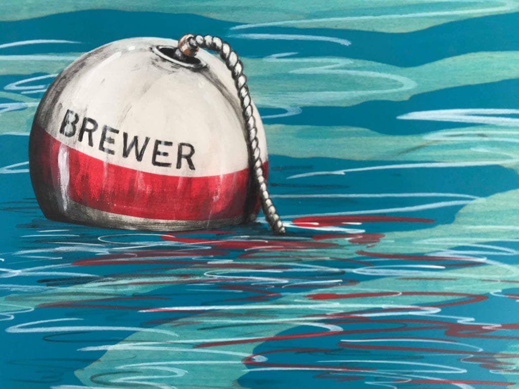 Martha's Vineyard Artist MC Lamarre At Pop Up @ 29 Winter Street In Edgartown Sponsored By Point B Realty