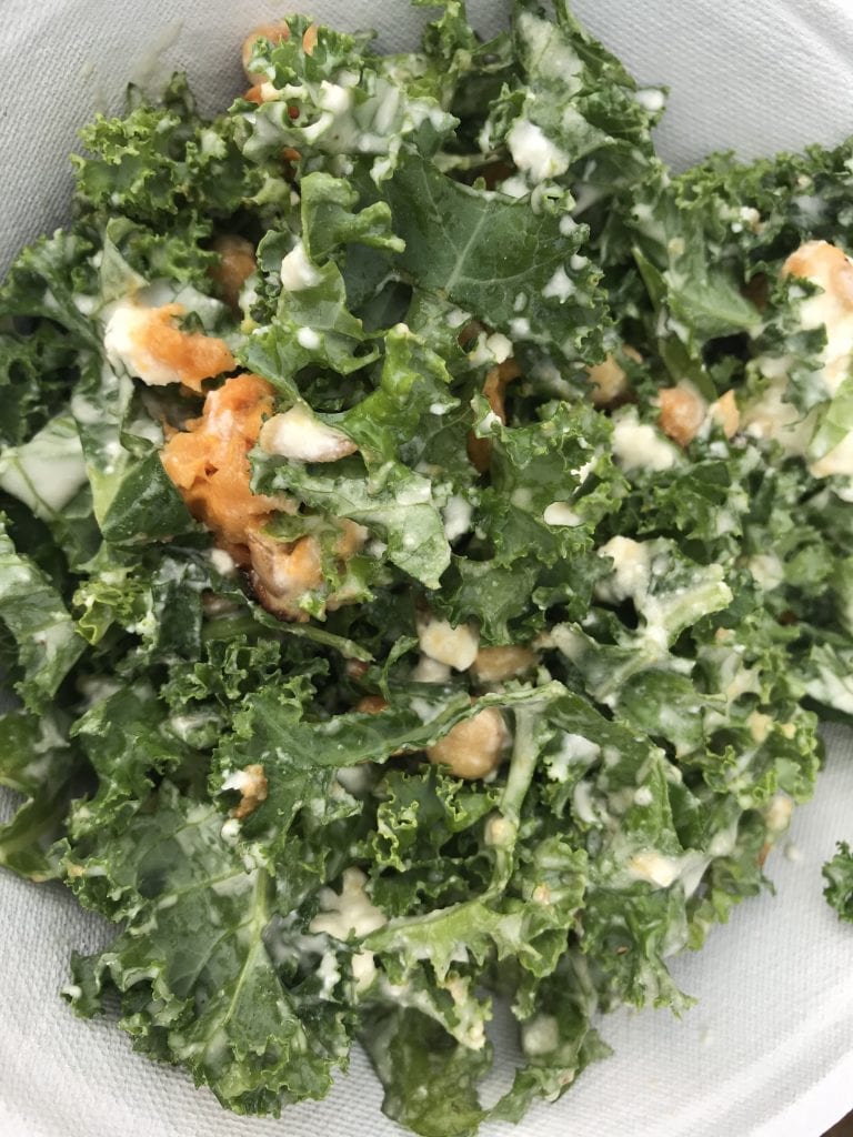 Warm Kale + Sweet Potato Salad At Nomans Restaurant Oak Bluffs