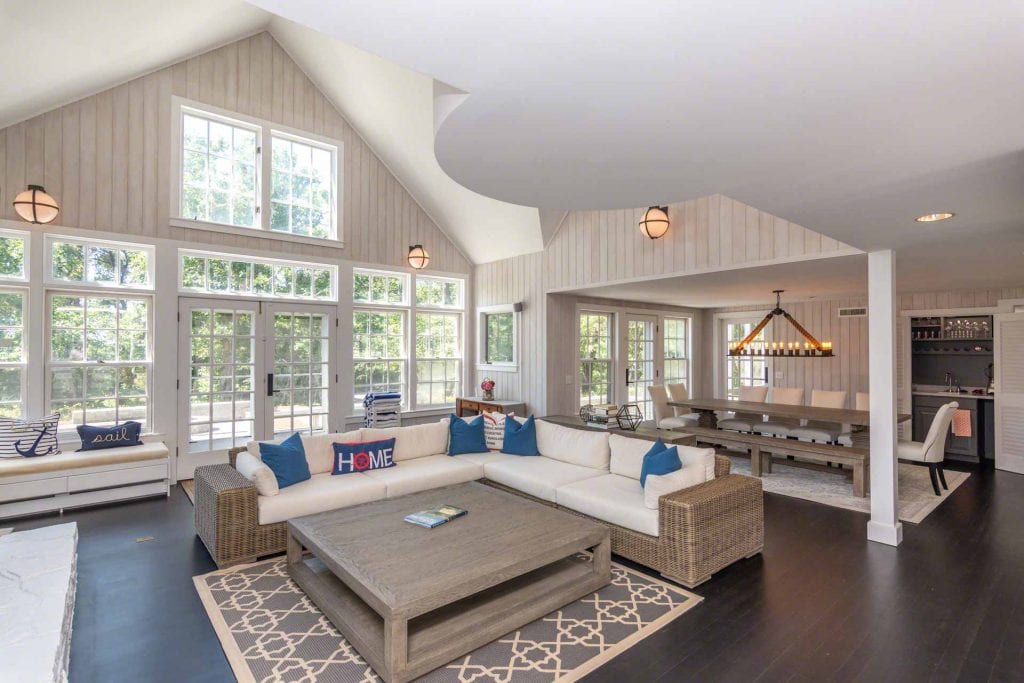 Great Room At The Mink Meadows Luxury Getaway With Pool Point B Exclusive Rental Newly Listed On Martha's Vineyard