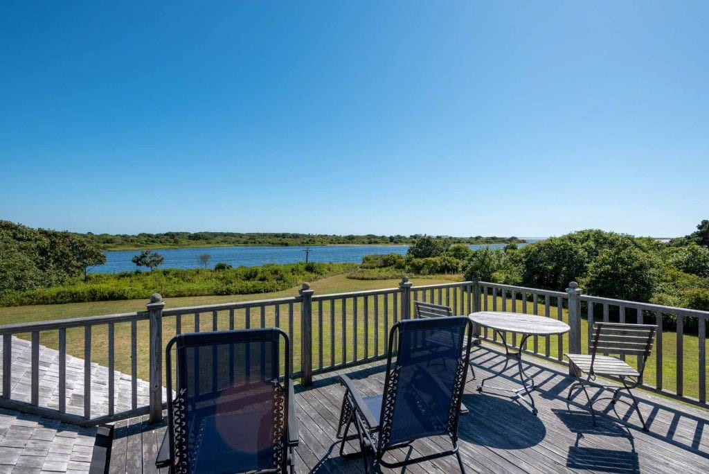 View Across Edgartown Great Pond, Barrier Beach And Atlantic Ocean From 55 Kins Point Way Edgartown MA 02539 Listing Details From Point B Realty