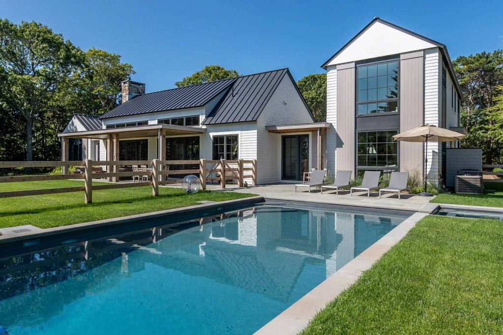 Martha's Vineyard Vacation Rentals Newly Listed - Sleekly Designed Farmhouse With Pool And Beach In Katama Point B Realty Rental Newly Listed