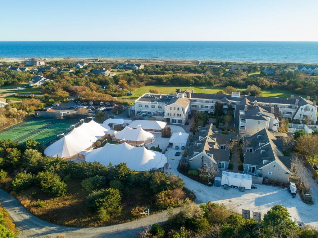 Martha's Vineyard Food & Wine Festival Aerial View Of Grand TAsting Winnetu Resort - David Welch Photography 