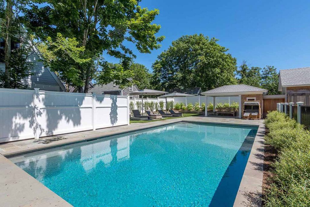 Edgartown Luxury Vacation Rental Features Heated Gunite Pool With Lounge Area And Pool Cabana Martha's Vineyard Vacation Rentals Summer 2020 Point B Exclusive Vacation Rental EDG BVEL-96