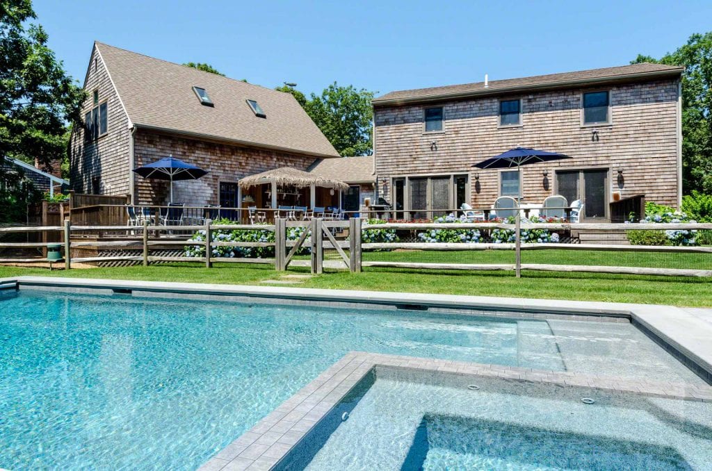 Martha's Vineyard Vacation Rentals Edgartown 4th of July Rental Summer 2020 - Edgartown Compound with pool Point B Realty Exclusive Rental Listing
