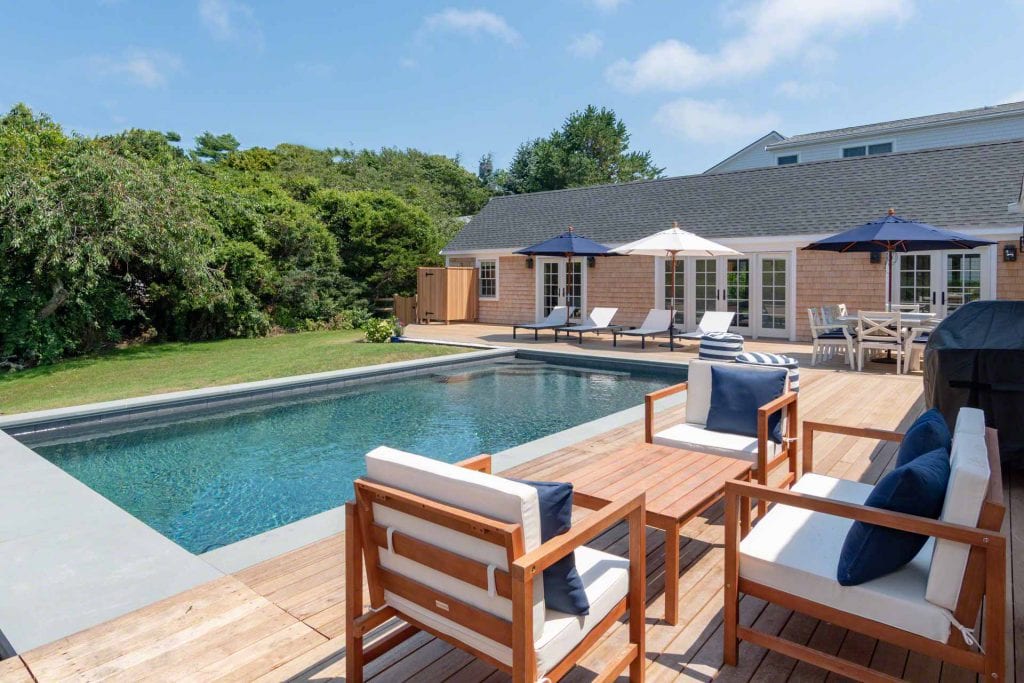 Martha's Vineyard Vacation Rentals Edgartown 4th of July Rental Summer 2020 - Newly Renovated by architect Patrick Ahearn, with pool Realty Exclusive Rental Listing