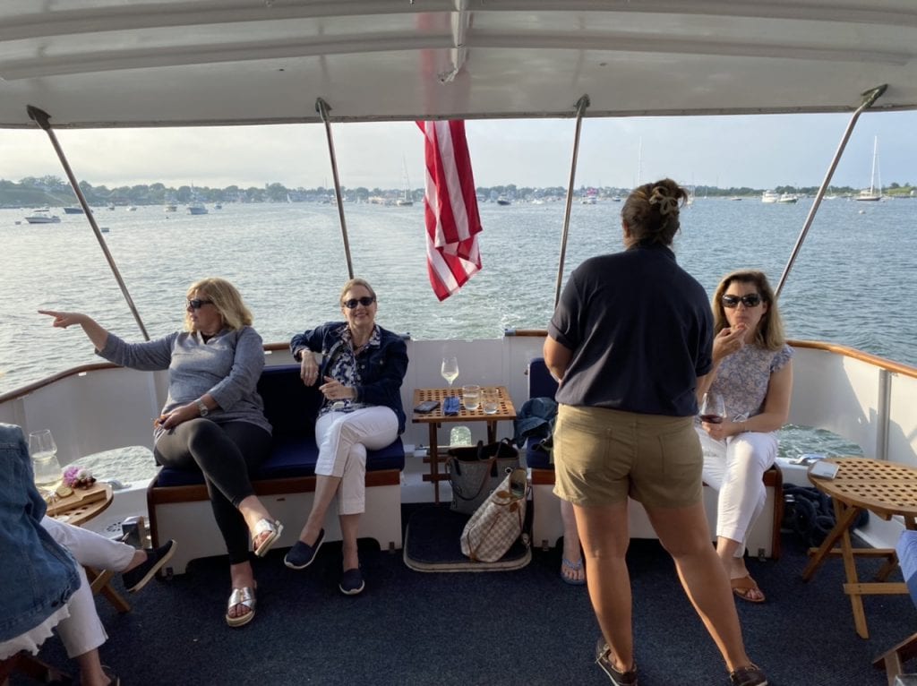 Outdoor Lounge Seating Area Aboard The Alewife Yacht on Martha’s Vineyard
We Love MV