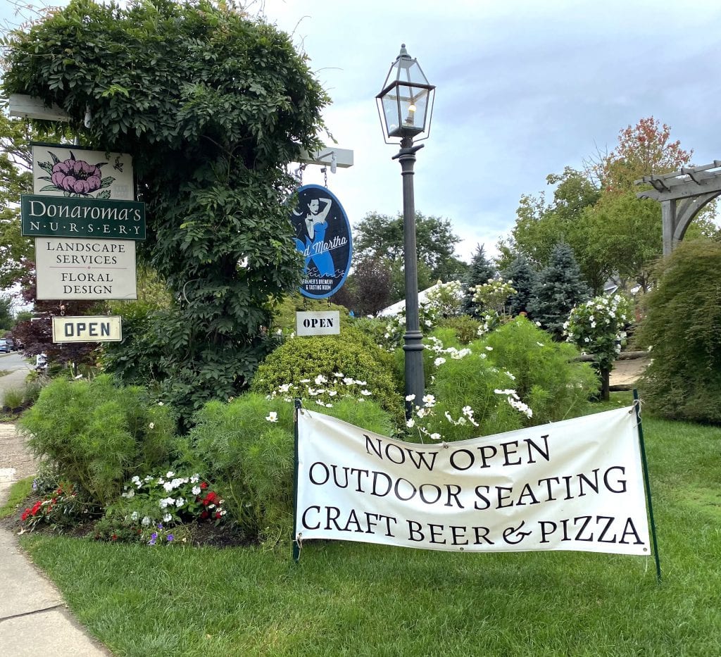 WE LOVE MV: Bad Martha Farmer's Brewery Enjoying Artisan Pizza and Craft Beers Outdoor Dining In Edgartown