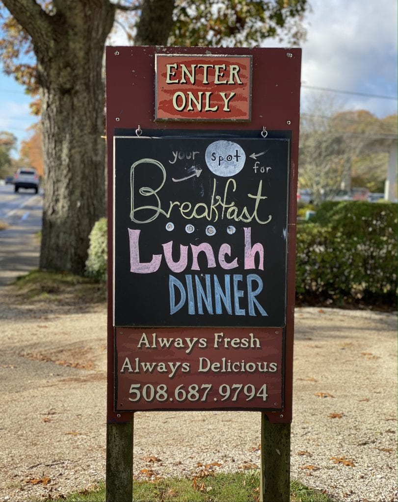 A Sign Of Good Things To Come At Little House Cafe Vineyard Haven Restaurant on Martha's Vineyard We Love MV