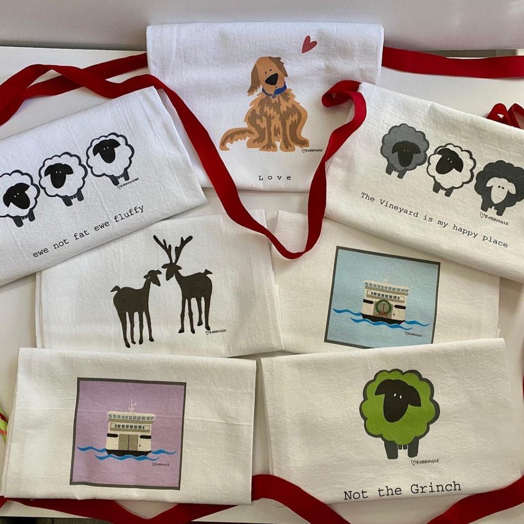 SHOP LOCAL MV This Holiday Season - Cut Paper Island Tea Towels