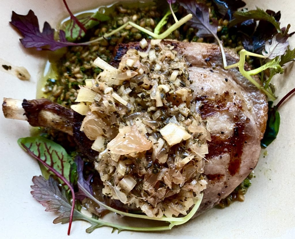 The Berkshire Pork Chop At Beach Road Restaurant Vineyard Haven Dining Martha's Vineyard