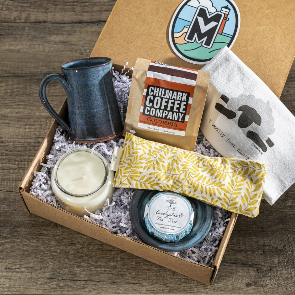 Martha’s Vineyard Made Gift Boxes Pink and Green Weekend Edgartown
Martha's Vineyard Cut Paper Designs
Chilmark Coffee Austin Designs 
Vineyard Wick & Bath
Pink & Green Pop-Up