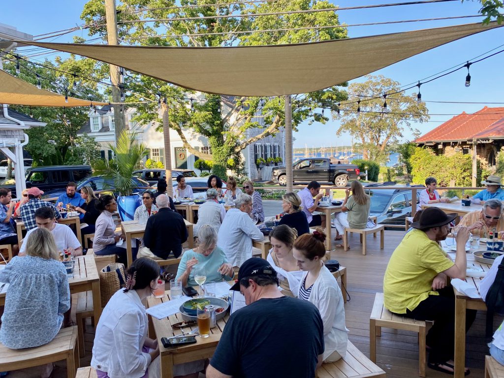 Fish MV Outdoor Dining On Martha's Vineyard In Vineyard Haven Outside dining New dining on Martha's Vineyard