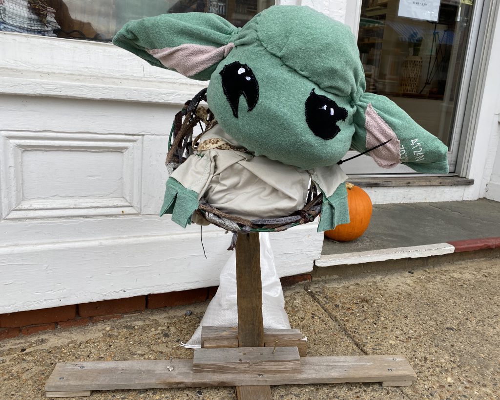 grogu
starwars 
Halloween
Martha's Vineyard 
Martha's Vineyard Public charter school 
scarecrows