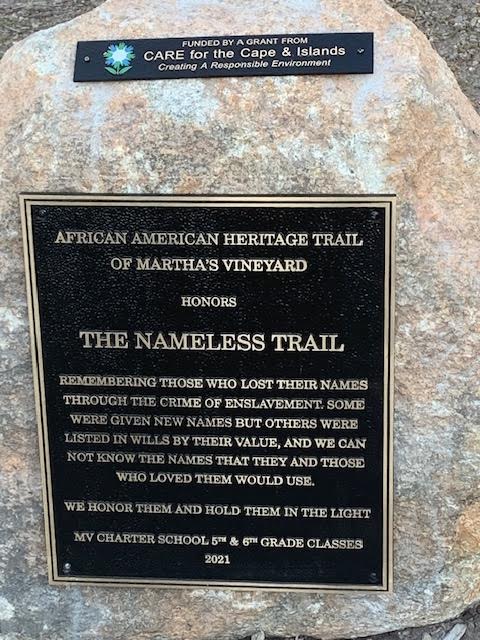 Black History MV: African American American Heritage Trail The Nameless Trail West Tisbury Martha's Vineyard Public Charter School