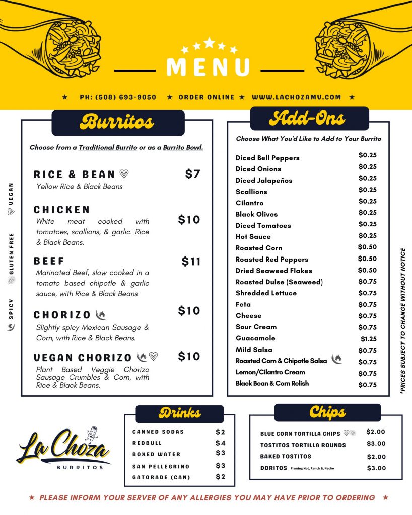 La Choza Burritos - Burritos Made Your Way - Vineyard Haven
Vineyard Haven